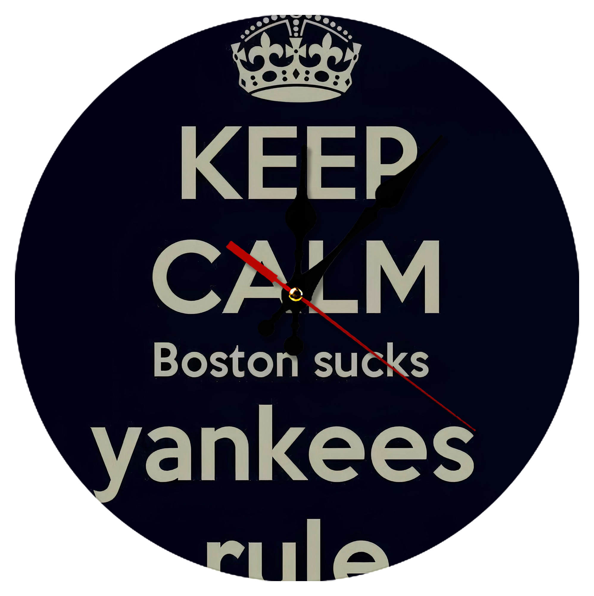 New York Yankees 226 Silent Round Wall Clock – Modern & Stylish DIY Design, Durable Wood Construction, Easy To Install – Perfect For Office, Bedroom, Living Room, And More